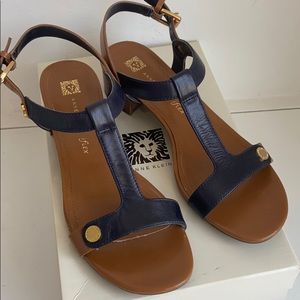 Anne Klein Navy Sandals
